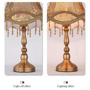 Axyaa Retro Gauze Desk Lamp with LED Floor, Living Room & Bedroom Lighting Fixtures