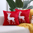 Axyaa Embroidered Snowflakes Christmas Cushion Cover