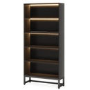Tribesigns Tall Black Bookcase, 70.8” Large Bookshelf by Axyaa - Heavy Duty Library Organizer