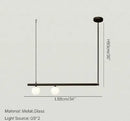 Axyaa Nordic White Glass Ball Chandelier for Kitchen Dining Room Table