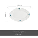 Axyaa Swallow Plate Beige Flat Serving Platter - Small and Fresh Style