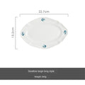 Axyaa Swallow Dessert Plate - Small Beige Flat Serving Platter