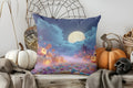 Axyaa Halloween Candy Land Castle Pillow Cover for Sofa, Bedroom, Car
