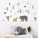 Axyaa Small Tree Triangle Wall Sticker Set for Kid's Room and Living Space