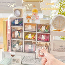 Axyaa Kawaii Plastic Desk Organizer Transparent Storage Box Pen Holder