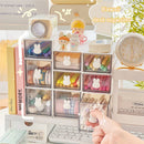 Axyaa Kawaii Plastic Desk Organizer Drawer Transparent Pen Holder for Home School