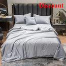 Axyaa Ice Silk Embroidered Quilt Set - Luxury European Style Cooling Blanket