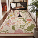 Axyaa Luxury Floral Living Room Carpet: Elegant Printed Area Rug for Bedroom & Living Space