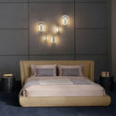 Axya Round Glass Wall Light Luxury Bedside Bedroom Wall Lamp