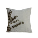 Axyaa Green Leaf Linen Pillow Cover - Stylish Sofa Decor & Home Accent