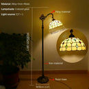 Axyaa Tiffany Stained Glass Floor Lamp - Retro American Design