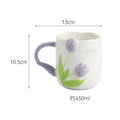 Axyaa Camellia Flower Ceramic Coffee Mug, 450ml Capacity
