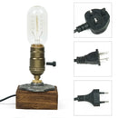 Axyaa Retro Wood Desk Lamp Creative Art Night Light