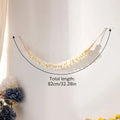 Plumeria Pull Flag With Wooden Beads for Home Decor - Axyaa Rustic Room Aesthetic
