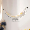 Plumeria Pull Flag With Wooden Beads for Home Decor - Axyaa Rustic Room Aesthetic