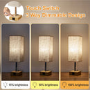 Axyaa Touch Desk Lamp with Dual Charging Station & 3-Way Dimmable Light