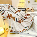 Axyaa Milk Flannel Printed Blanket