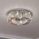 Axyaa Luxury Crystal Ceiling Chandelier LED Pendant Light for Home Decor