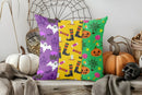 Axyaa Halloween Jack-o'-lantern Patterned Pillow Cover - Suitable for Sofa, Bedroom, Car