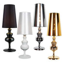 Axyaa Gold Metal Table Lamp - Modern Design for Home & Hotel Bedroom Decor