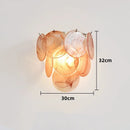 Axyaa Murano Glass Chandelier: Colorful Round Slice Shade Light Fixture