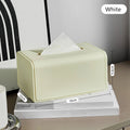 Axyaa Waterproof Leather Tissue Box Cover Napkin Holder for Home, Car, Office