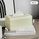 Axyaa Waterproof Leather Tissue Box Cover Napkin Holder for Home, Car, Office