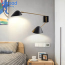 Axyaa Duckbill Wall Sconce: Nordic Design Rotatable Arm Indoor Wall Lamp for Modern G9 Living Room