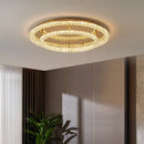 Axyaa Crystal Chandelier Ceiling Light Modern Dimmable Steel Led Luminarias