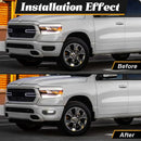 Axyaa LED Fog Lamps for Dodge Ram 1500 Front Bumper Headlights DRL 12V