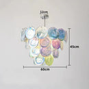 Axyaa Glass Chandeliers: Round LED Vintage Pendant Light for Dining Room & Kitchen