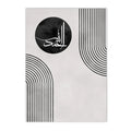 Boho Islamic Calligraphy Canvas Print Abstract Black Geometry Lines Wall Art Axyaa Home Decor