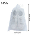 Axyaa Shoe Storage Bag Drawstring Pouch Non-woven Organizer Cover White Protective