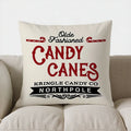 Olde Fashioned Candy Canes Pillow Cover by Axyaa - Northpole Theme