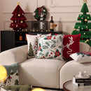 Axyaa Christmas Reindeer Pillow Cover Embroidered Home Decoration 45x45cm