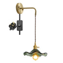 Axyaa Amber Glass LED Wall Sconce Indoor Lighting for Living Room Bedroom Bar