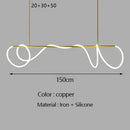 Axyaa Modern Minimalist LED Chandelier for Dining Table Kitchen Living Room