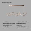 Axyaa Rose Gold Irregular Rings LED Chandeliers - Modern Living Room Pendant Lights