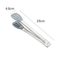 Axyaa Stainless Steel Kitchen Bread Tongs with No-Slip Handle