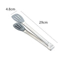 Axyaa Stainless Steel Kitchen Bread Tongs with No-Slip Handle