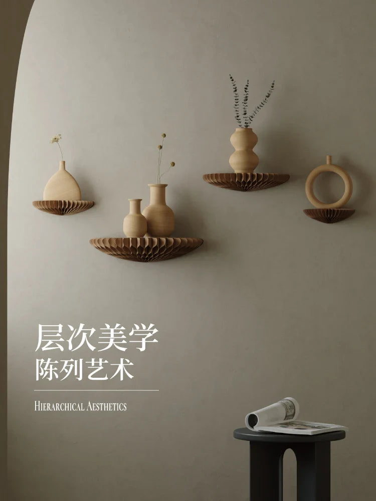 Axya Wall Shelf: Decorative Perforation-Free Shelving Board for Home and Office