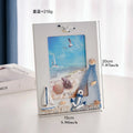 Axyaa Beach Nautical Wooden Photo Frame with Shell and Starfish Ornaments