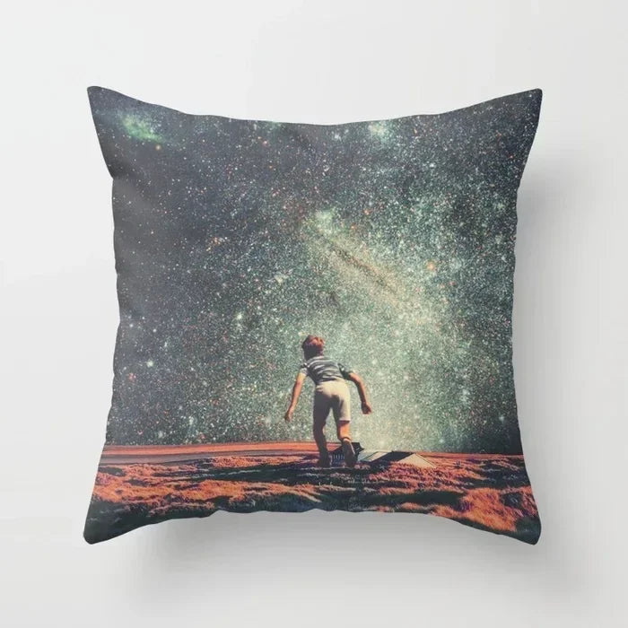 Axyaa Starry Sky Moon Cushion Cover - 45X45CM