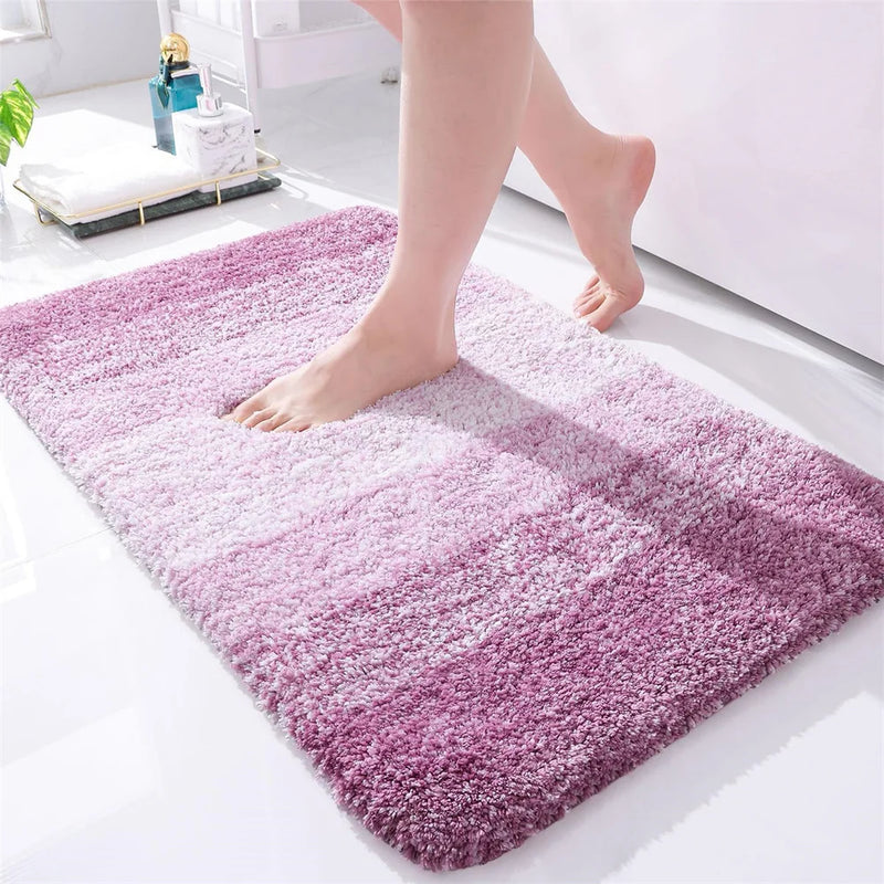 Axyaa Luxury Microfiber Bathroom Rug - Extra Soft, Thick & Non-Slip Plush Bath Mat