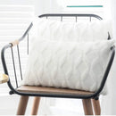 Axyaa White Plush Sofa Pillow Cover 30x50 Soft Rectangular Cushion Case