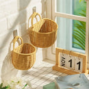 Axyaa Rattan Fruit Plate: Retro Woven Multipurpose Basket for Snacks, Candy & Sundry Storage