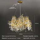 Axyaa Crystal Chandelier: Post-Modern Minimalist Living Room & Restaurant Light