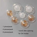 Axyaa 1/4/8pcs Pack 1cm Opening Globe G4 Glass Shade Replacement - D8cm D10cm 11mm Fitter Glass Lampshade Cover