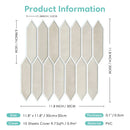 Axyaa Long Hexagon Peel and Stick 3D Wall Panels - Set of 10