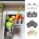 Axyaa Sink Drain Rack & Sponge Holder Wall Mount Kitchen Storage Basket